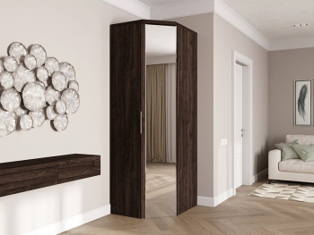 Шкаф Угловой 93х76х236 переходной (Дуб шоколад, Дуб шоколад ЛДСП)