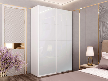 Шкаф Top Line без доводчика 150х66х236 (Белый капри, Белый глянец МДФ)