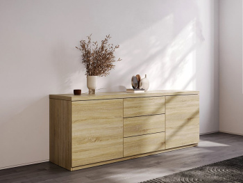 Комод Мадрид 180х44х67 (Дуб сонома, Дуб сонома ЛДСП)