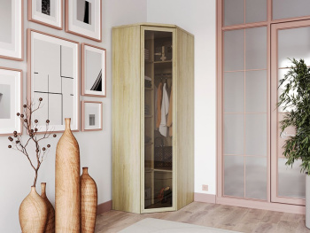 Шкаф Угловой 93х76х236 переходной (Дуб сонома, Дуб сонома ЛДСП)