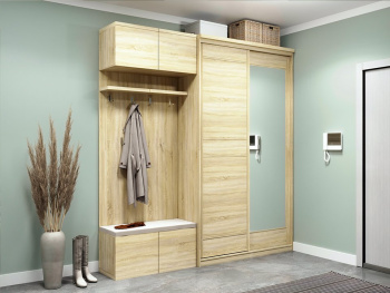 Комплект прихожей со шкафом-купе сонома