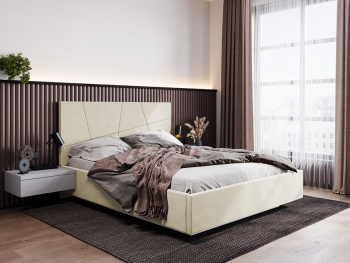 Кровать Валенсия с парящим основанием кремовая 140х200 Кровать Валенсия с парящим основанием кремовая 140х200