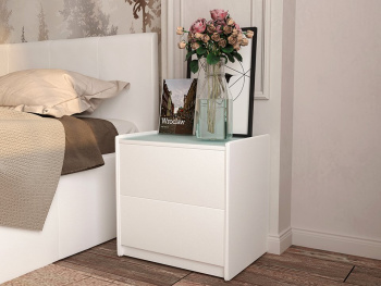 Тумба Мягкая 54х40х52 с двумя ящиками Белая Тумба Мягкая 54х40х52 с двумя ящиками Белая