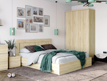 Кровать Фрия с подъёмным механизмом сонома 140х200