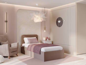 Кровать Рио Мини с подъёмным механизмом латте 90х200 Кровать Рио Мини с подъёмным механизмом латте 90х200