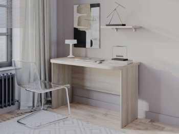 Стол Письменный 120х60х76 (Белый шпон дуба)