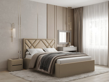 Кровать Мальта кофейная 160х200