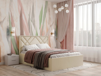 Кровать Мальта кремовая 140х200 Кровать Мальта кремовая 140х200