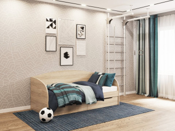 Кровать Юна с выдвижными ящиками 96х206х92 Кровать Юна с выдвижными ящиками 96х206х92