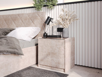 Тумба Мягкая 54х40х52 с двумя ящиками Латте