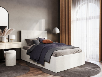 Кровать Милана жемчужная 120х200